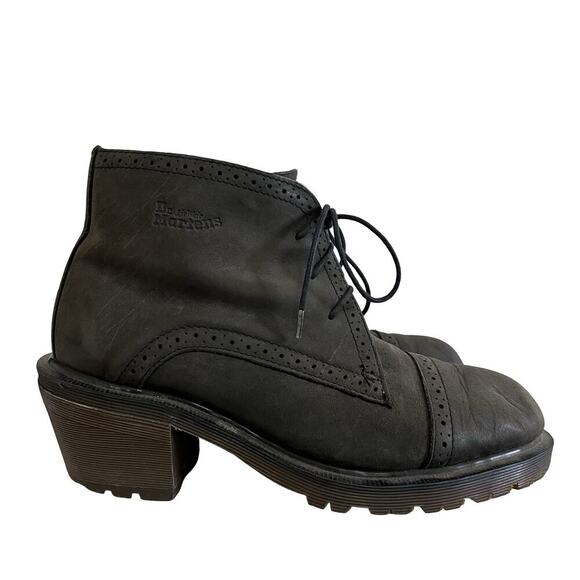 Dr Martens Womens 8149 MIE Granny Brogue Y2K Block Heel Ankle Boots UK 6 US 8 - Picture 1 of 15